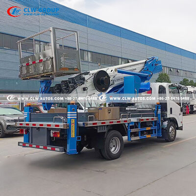 Isuzu KV100 30m Height Aerial Work Truck with 6-section Polygonal Boom and 200kg Platform Capacity