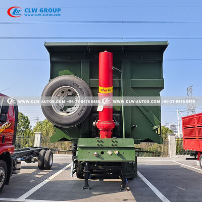 45T Rear-Tipping Semi-Trailer with HYVA Hydraulic Cylinder, 28T Yahua Landing Legs & 3-Axle Stability