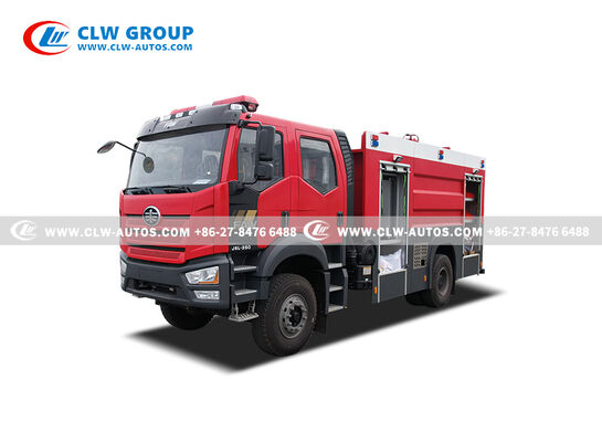FAW J6L Fire Fighting Truck with 5000L Water Tank 2000L Foam Tank and 40-60 L/s Fire Pump for Professional Fire Brigade Operations