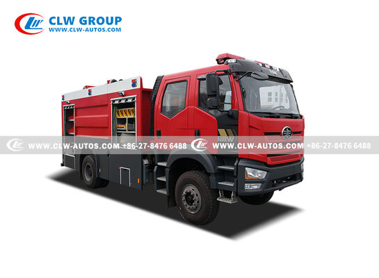 FAW J6L Fire Fighting Truck with 5000L Water Tank 2000L Foam Tank and 40-60 L/s Fire Pump for Professional Fire Brigade Operations