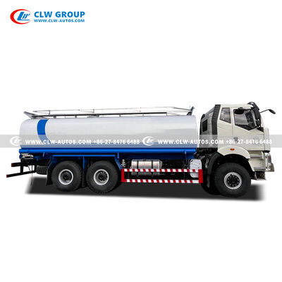 FAW J6P 6x6 All-Wheel Drive Fuel Tanker Truck with 25,000 Liter Dual-Compartment Tank and 390HP Turbocharged Diesel Engine