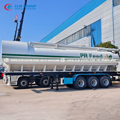 50m³ Carbon Steel Bulk Feed Delivery Truck with 360° Rotatable Auger and U-Shaped Tank