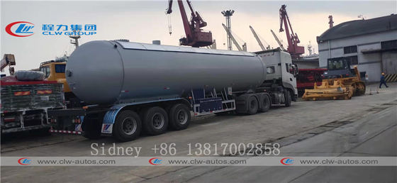 3 Axles 49100L Q370R Tank Semi Trailer For Liquid Ammonia Transport